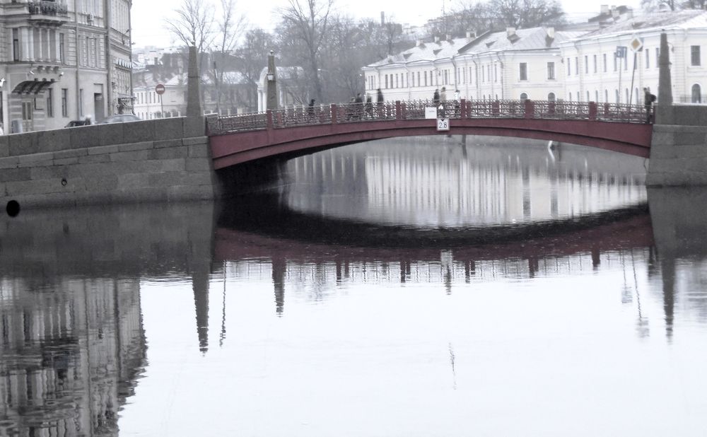 Красный мост, река Мойка, Санкт-Петербург