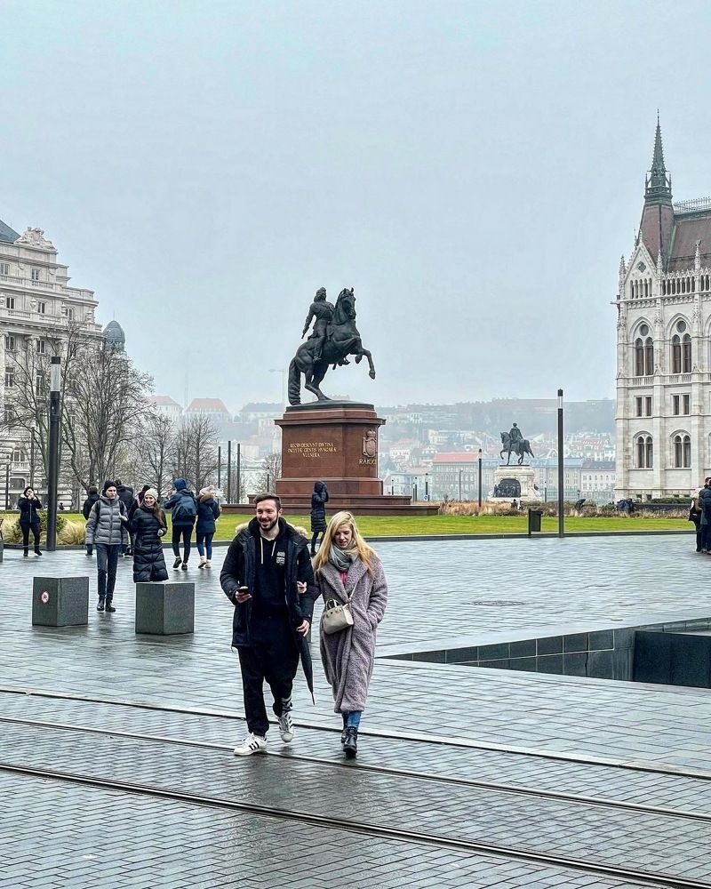 Parade of street life of Budapest