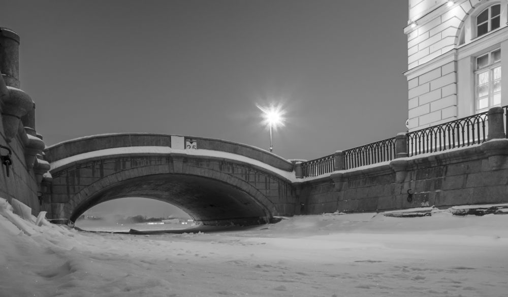 Зимняя канавка зимой