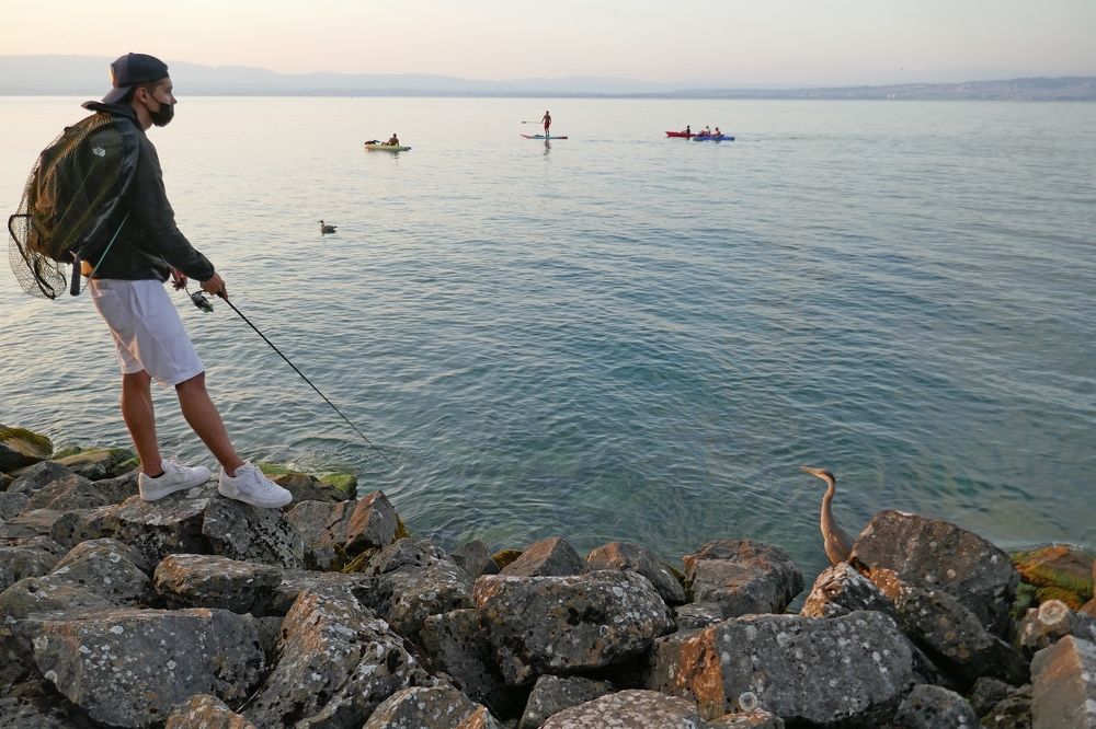 Fishing lessons on Leman lake