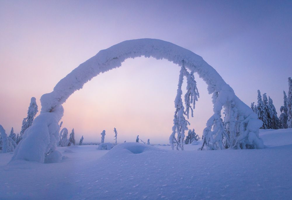 Зимним вечером.