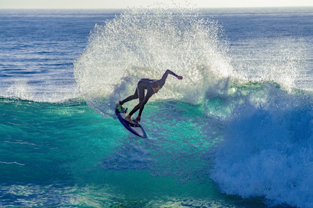 surfer in the Blue world