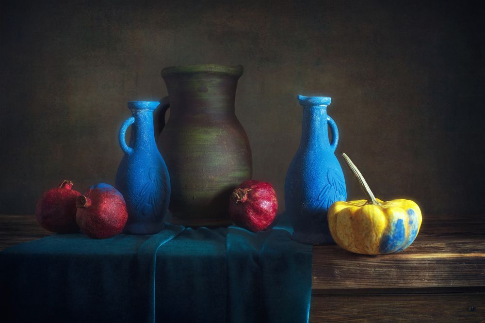 Still life with blue