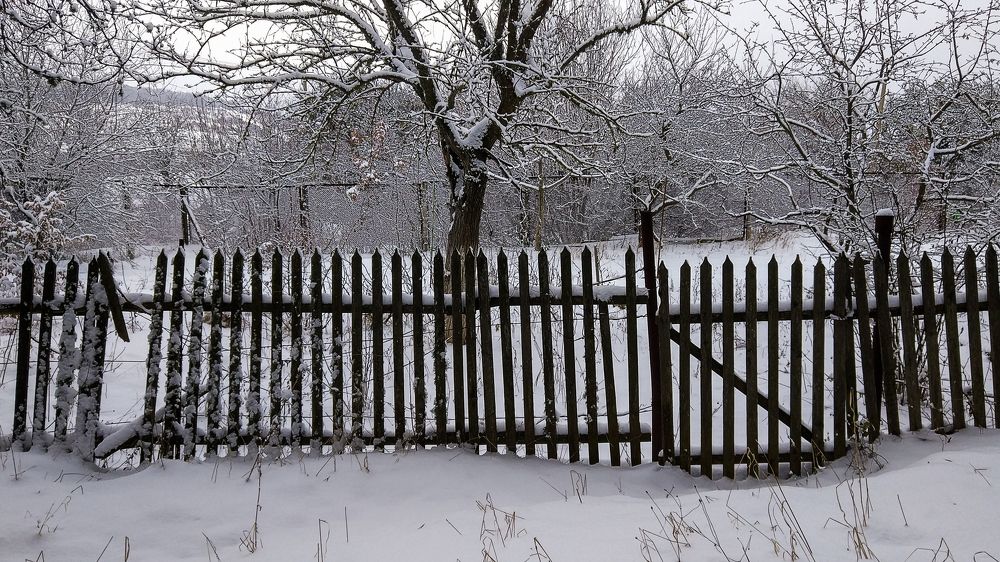 Зимний вид в посёлке Научном