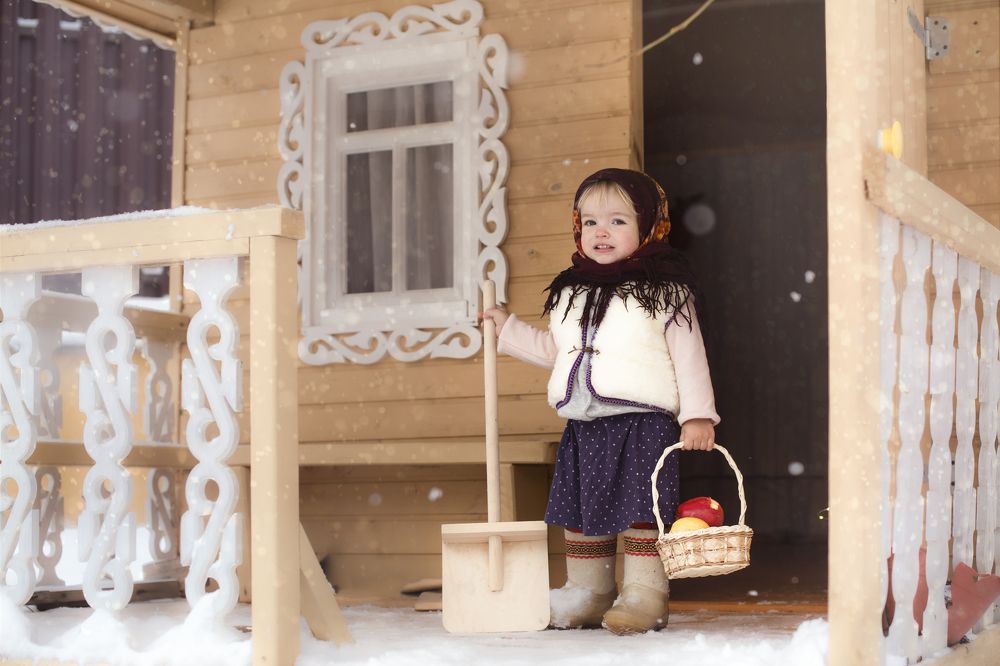 Утро в деревне.