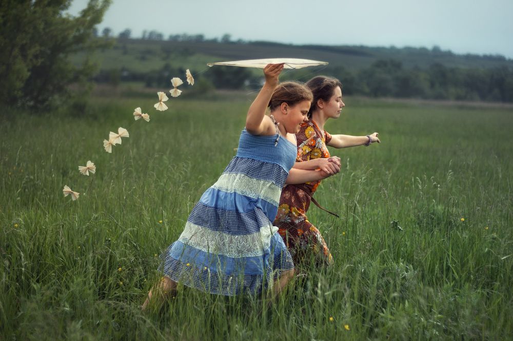 Запуск воздушного змея