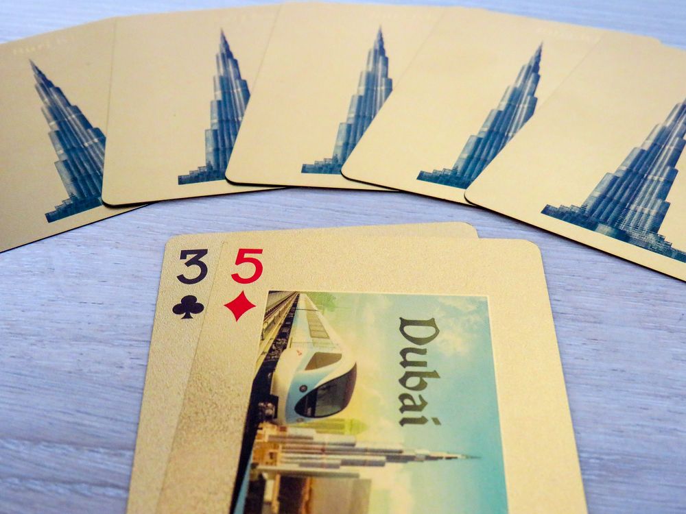 Number 35 on golden playing cards