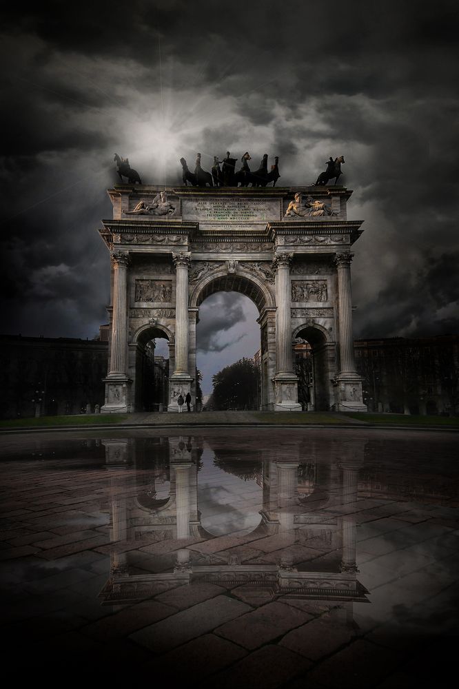 Storm on the Arch of Peace