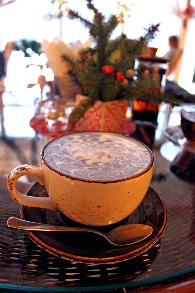 голубой латте