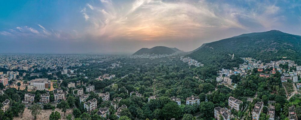 Sunset view - Aerial Panorama