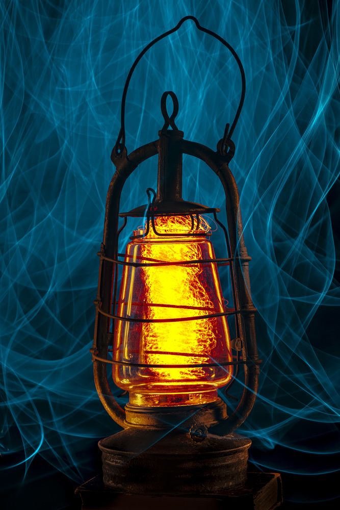 Старая лампа, light painting