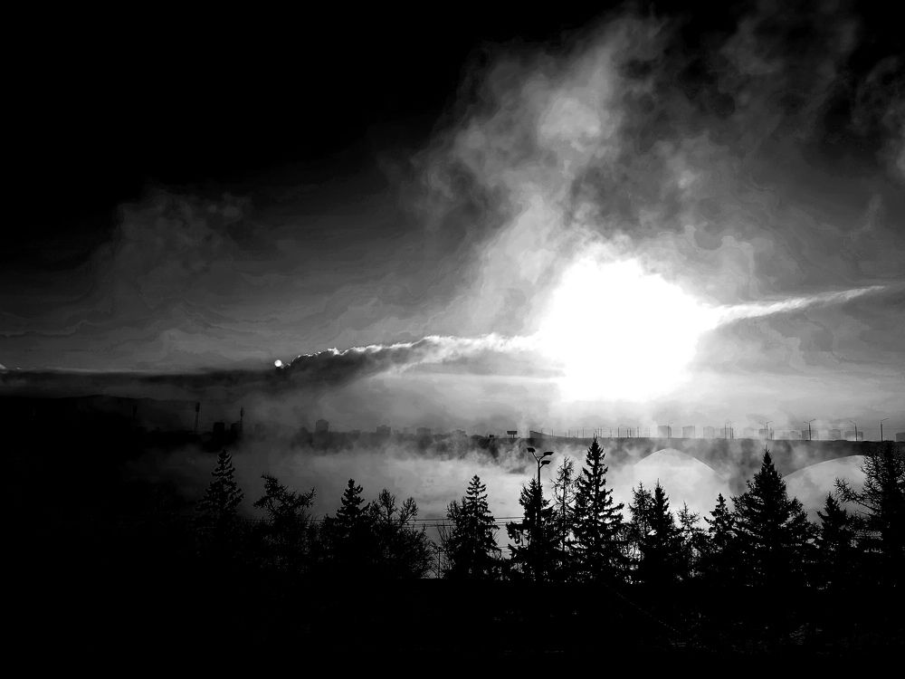 Bridge through the fog