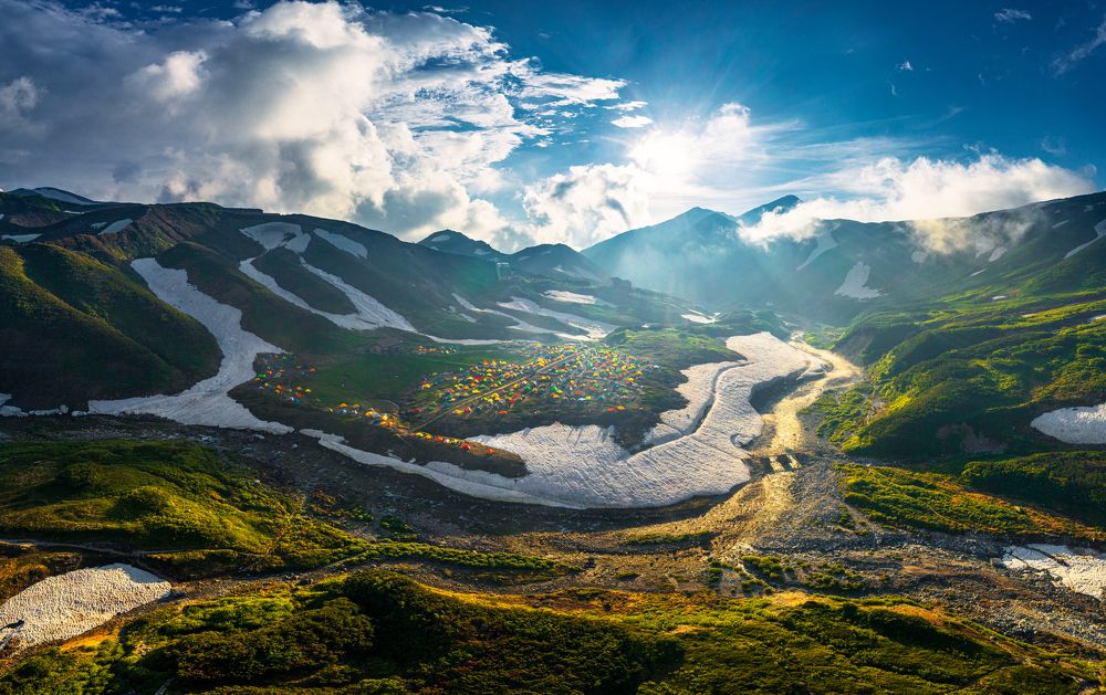 sunset in the valley