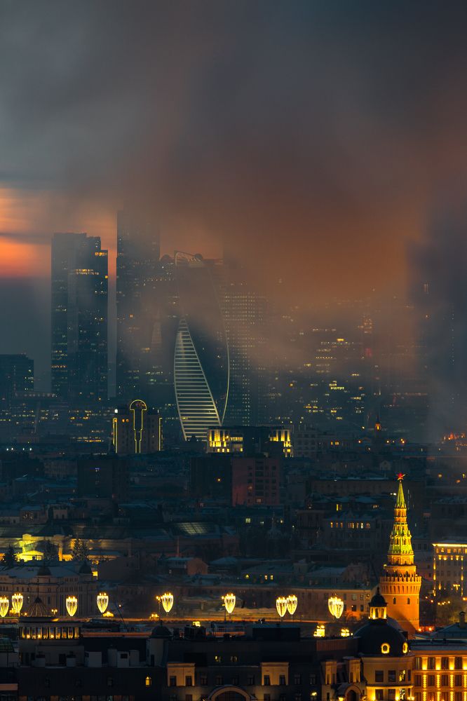 Cold evening in Moscow