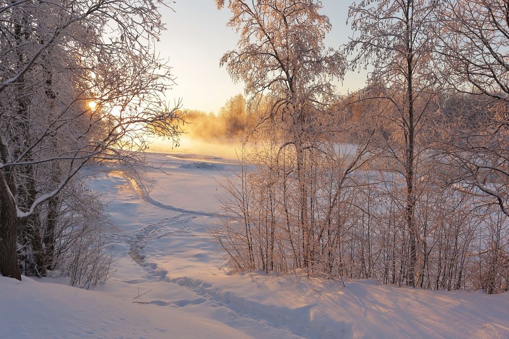 Морозный закат.