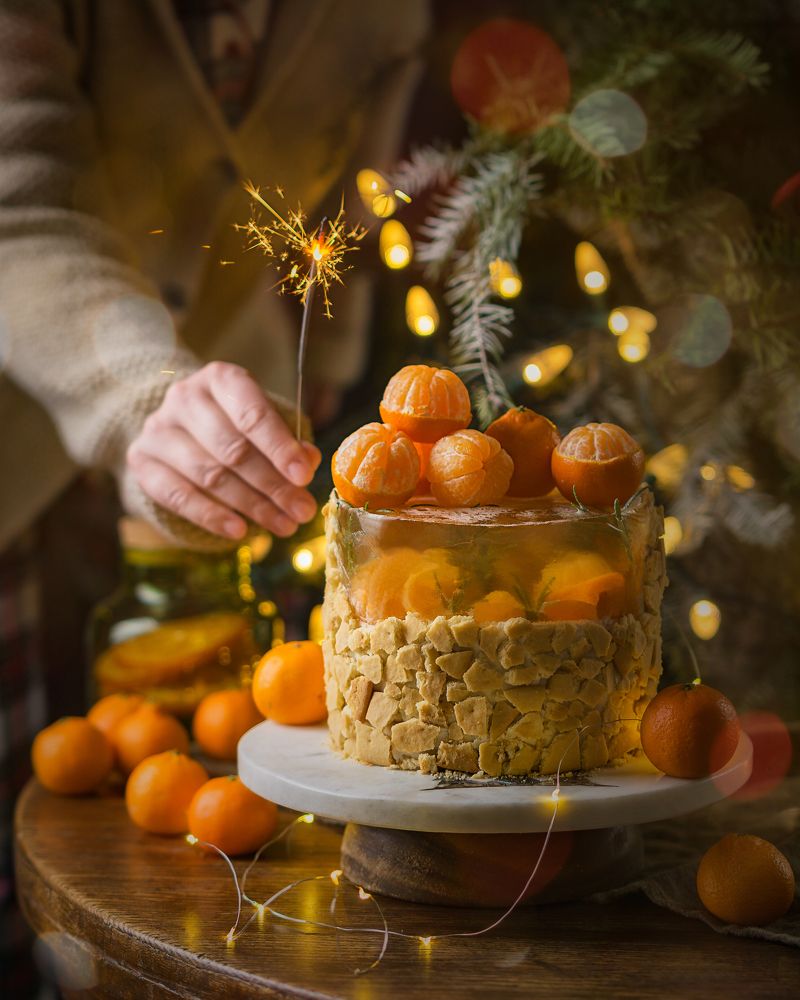 Honey & Sparkling Wine Jelly Cake