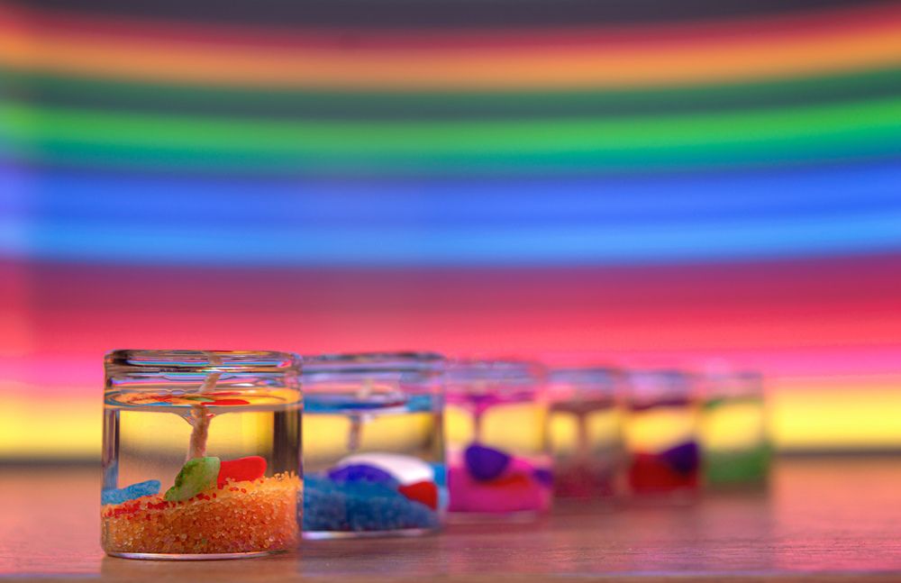 Colorful mini candles.