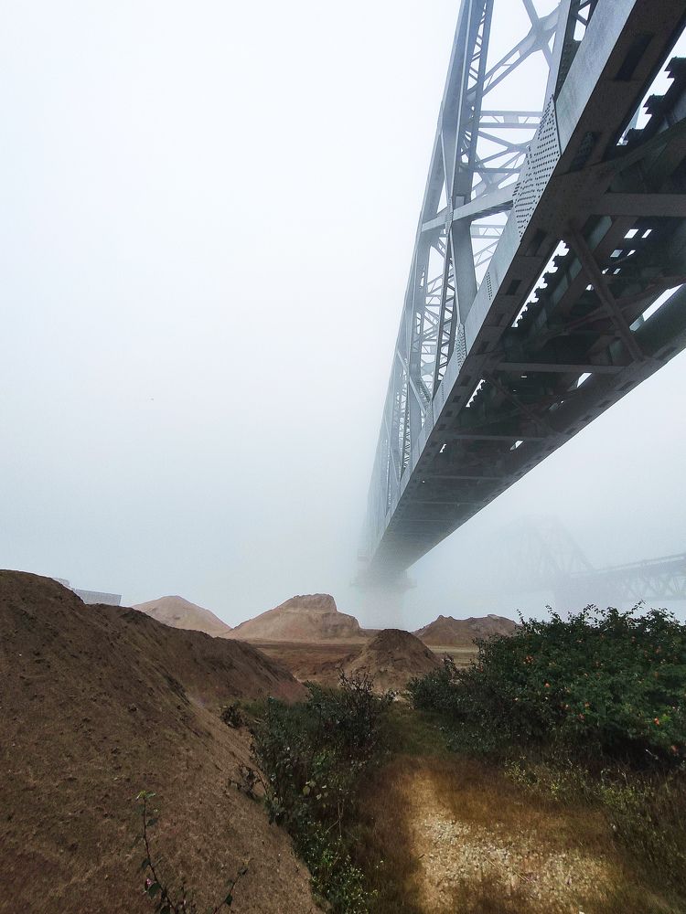 A railway bridge in winter season.