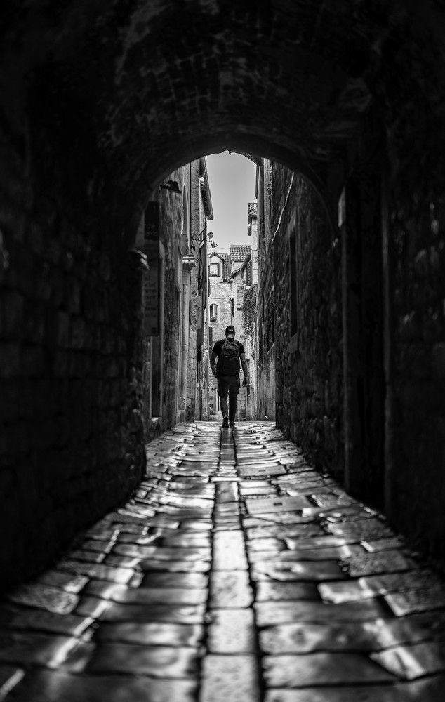 In the narrow streets of Split / Croatia