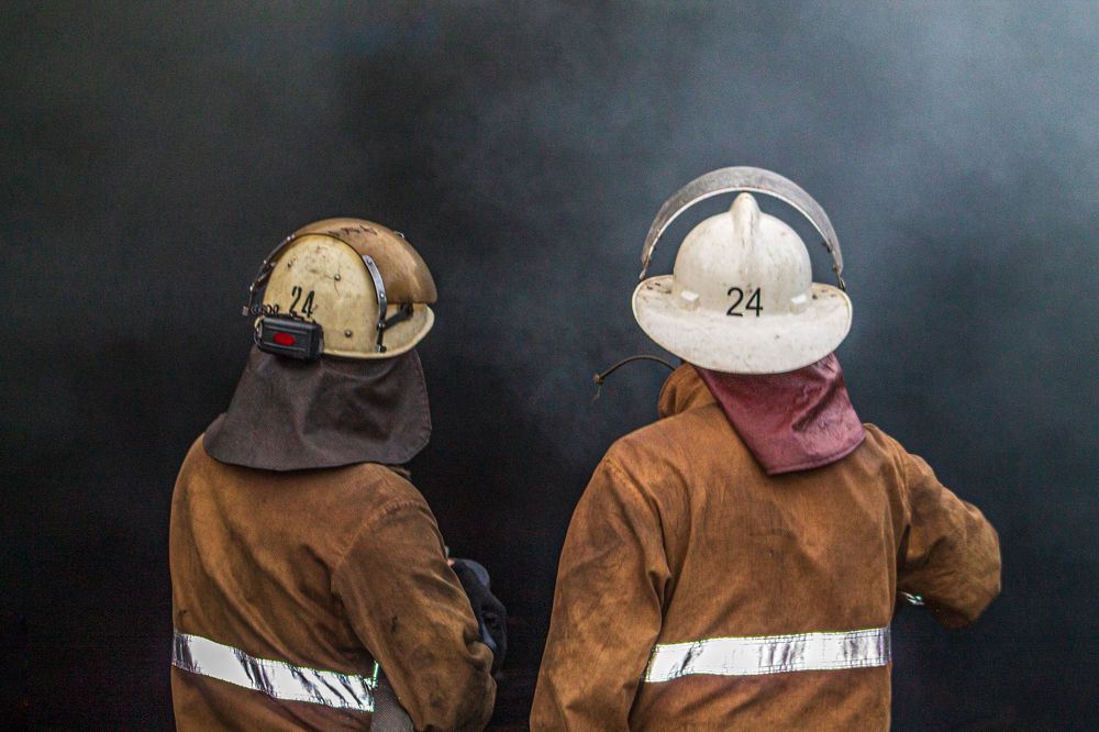 The Ukrainian firefighters