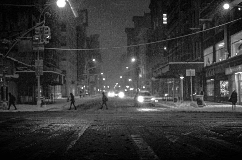 During the snow storm