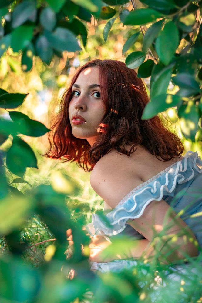 Red Riding Hood in Blue