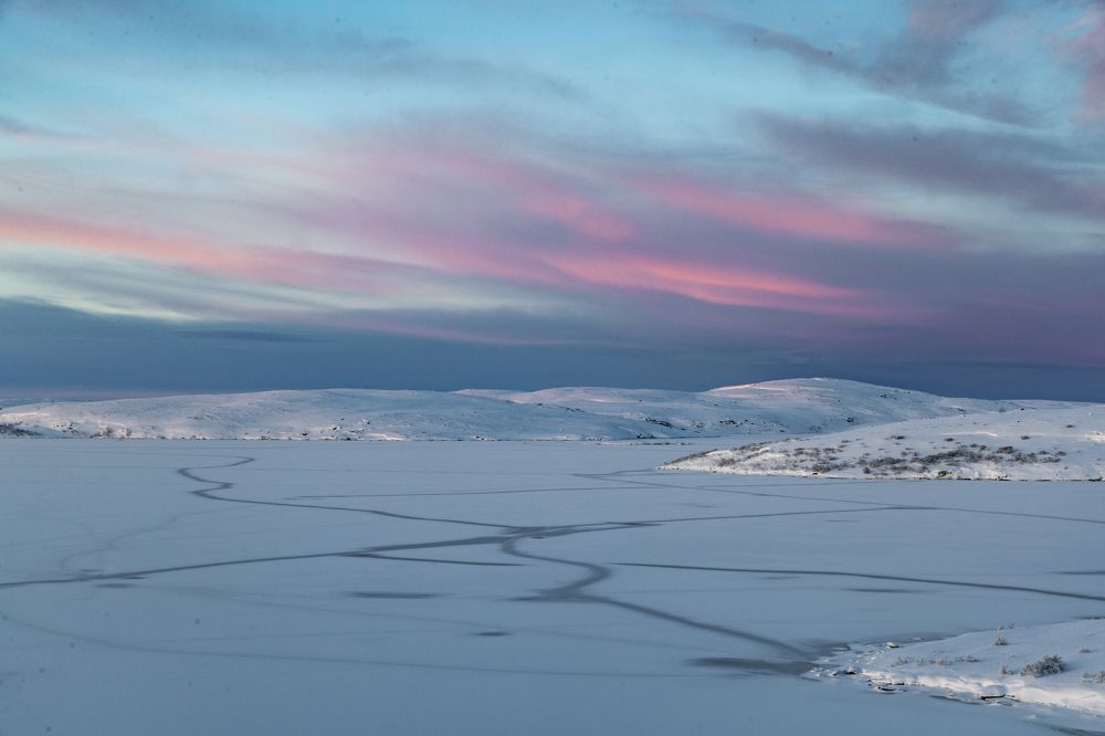Закат над тундрой.