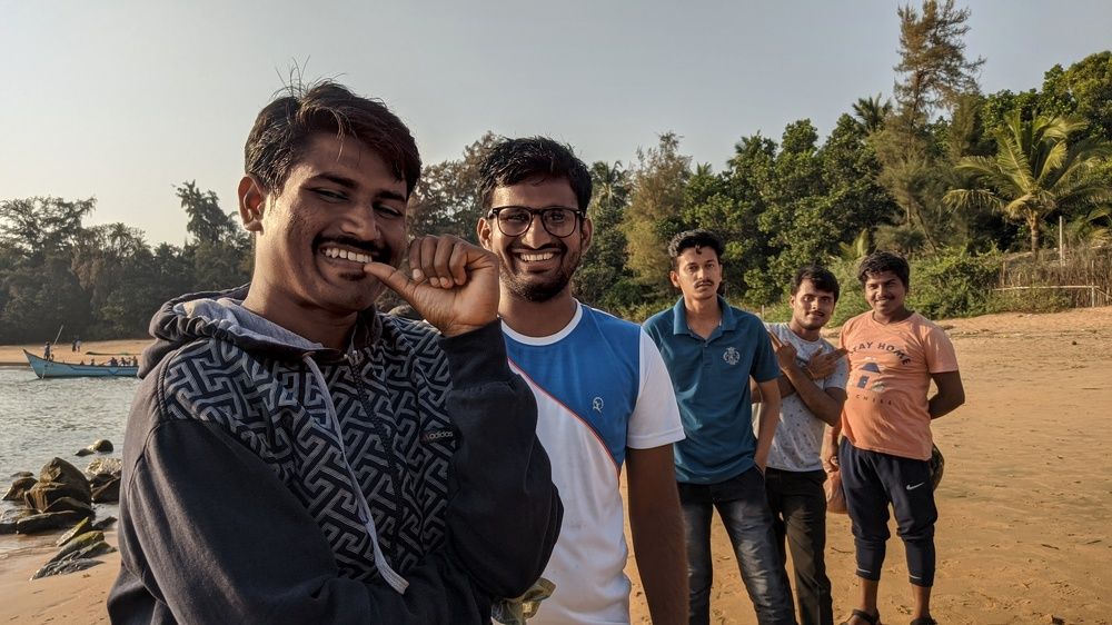 Smiles are there with friends