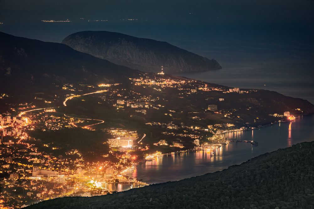 Ночная Ялта и Гурзуф