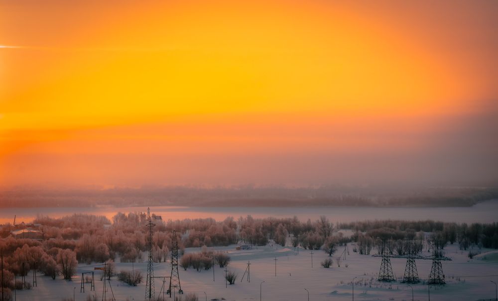 Морозное утро. Frosty morning