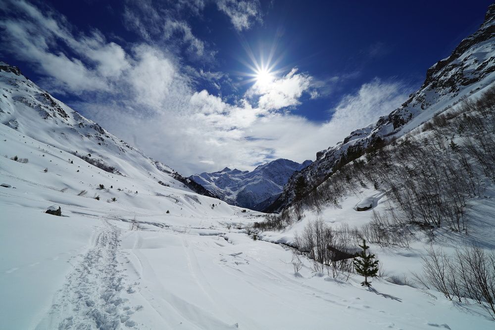 В ущелье Терскол