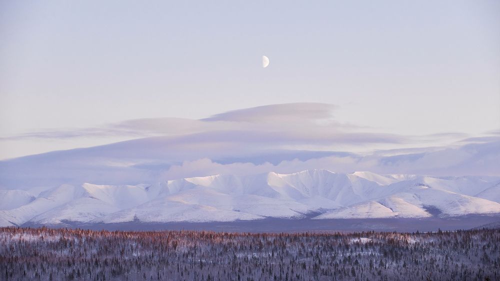 Хибины в полярную ночь