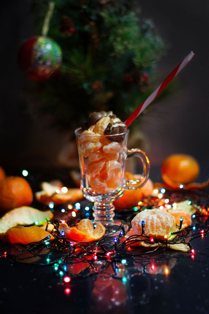 Мандарины в стакане