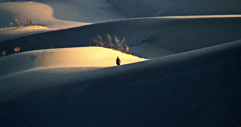 beautiful sunrise in desert