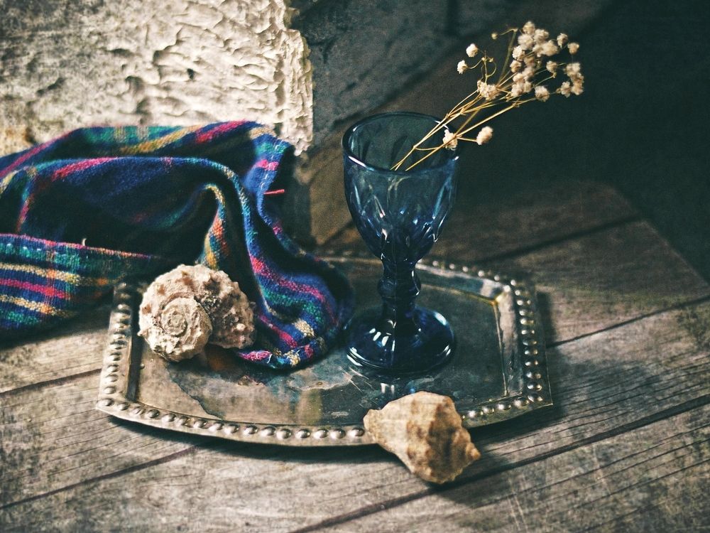 Рюмка и ракушки