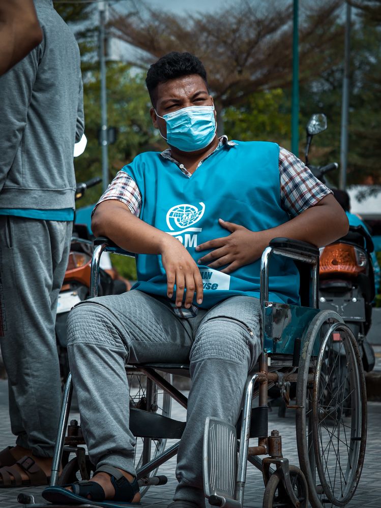 An Afghan Refugee in Indonesia due to demonstration