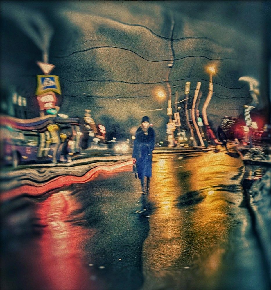 по вечернему городу