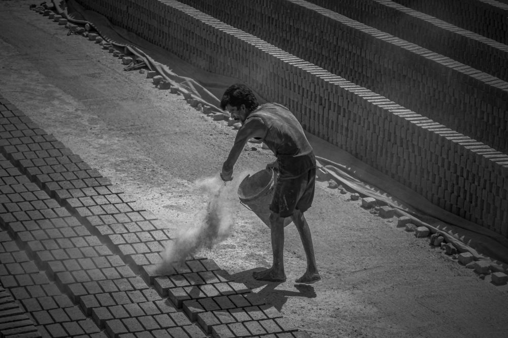 Hot sand and sweaty body