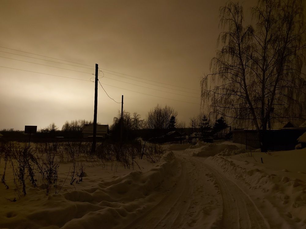 Деревенская ночь.