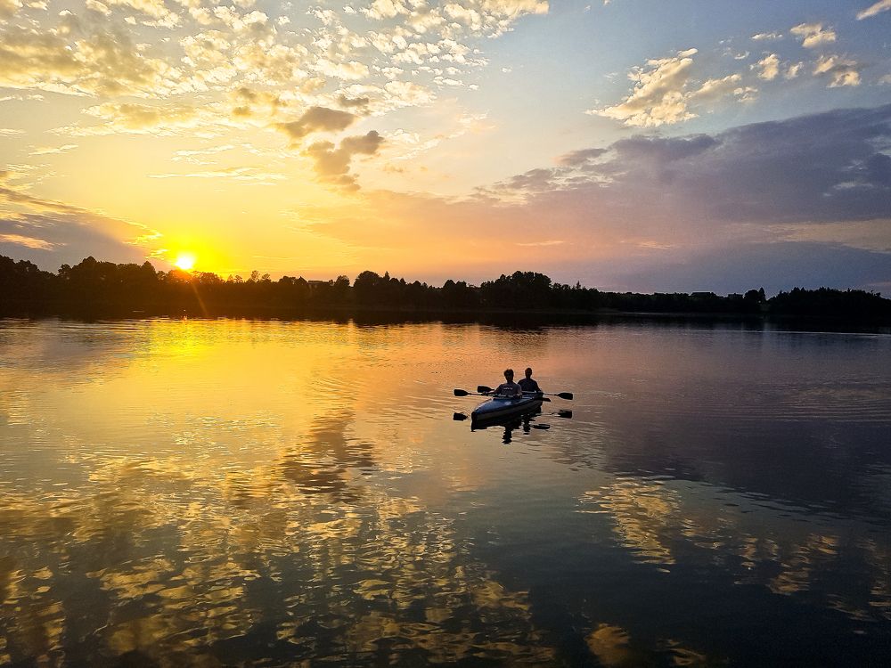 Unique evening at the lake