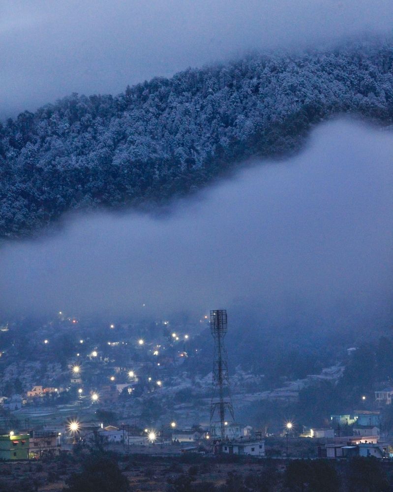 Snow night after snow fall