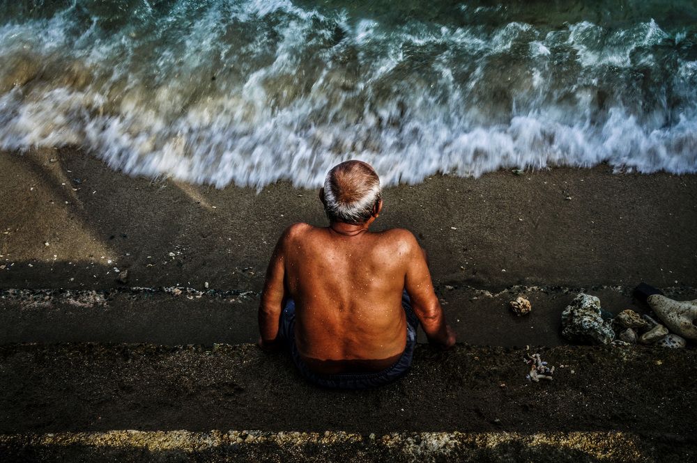 Sunbathing on the Beach