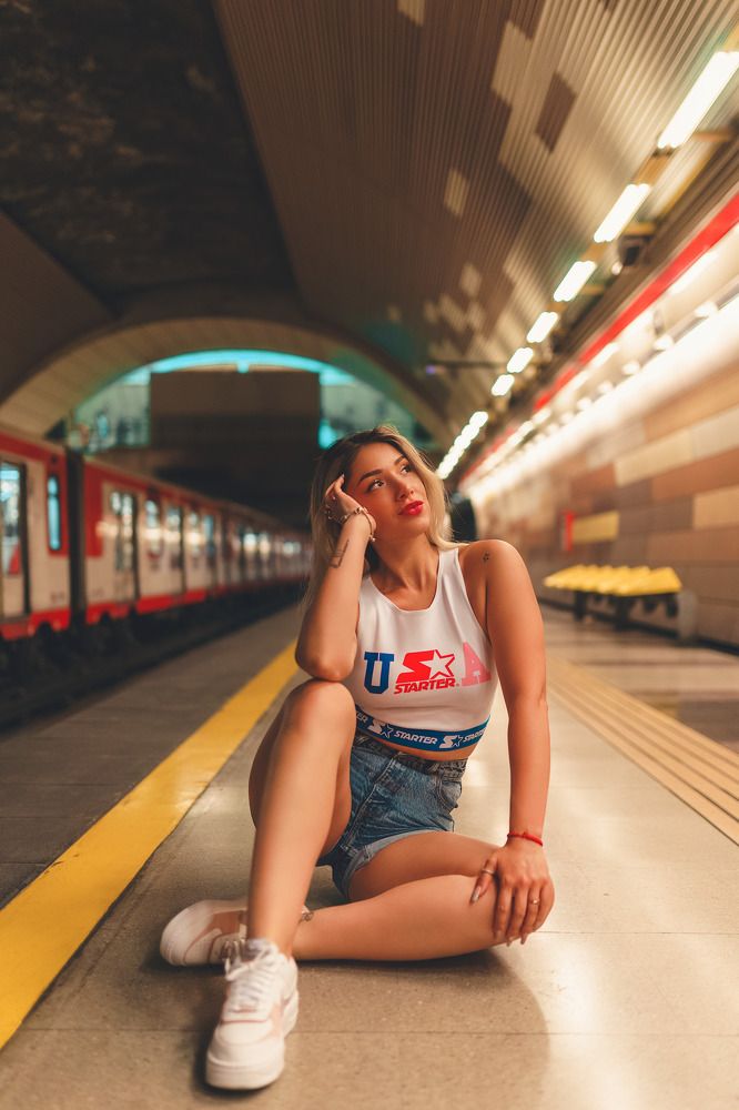 Esperando en el metro