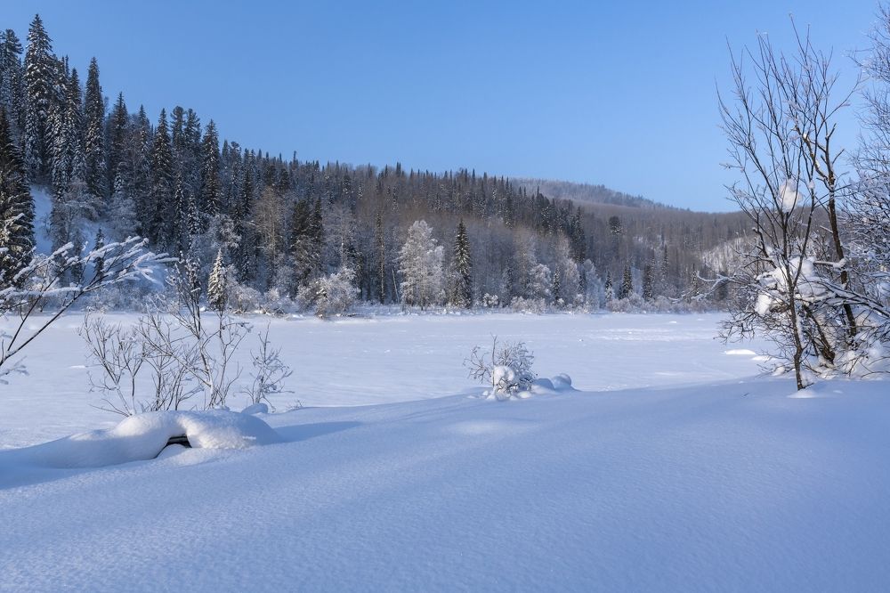 Река Кия зимой