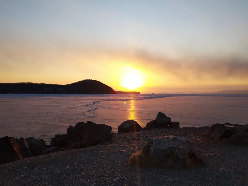 В лучах зимнего заката