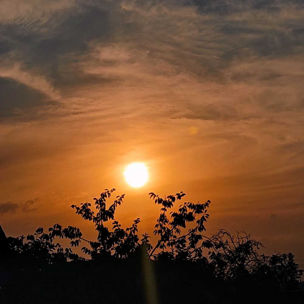 Оранжевый закат.