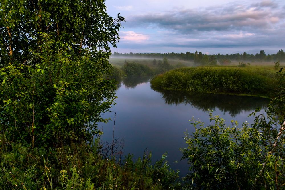 Сельский пейзаж. Вечер
