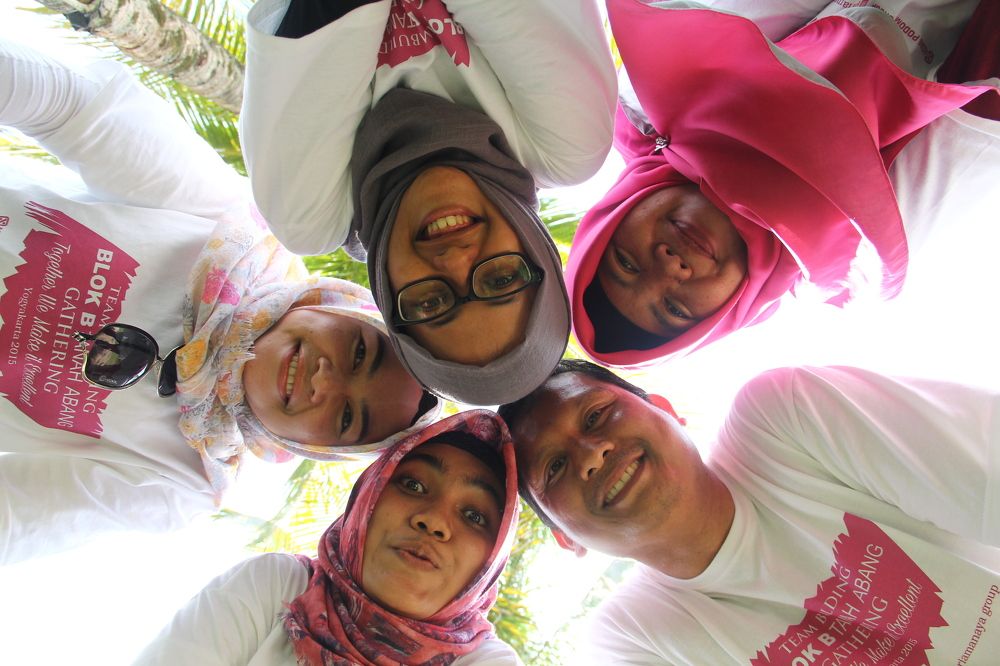 Happy together after working hours