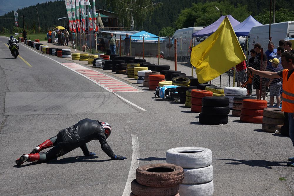 Accident in the turn