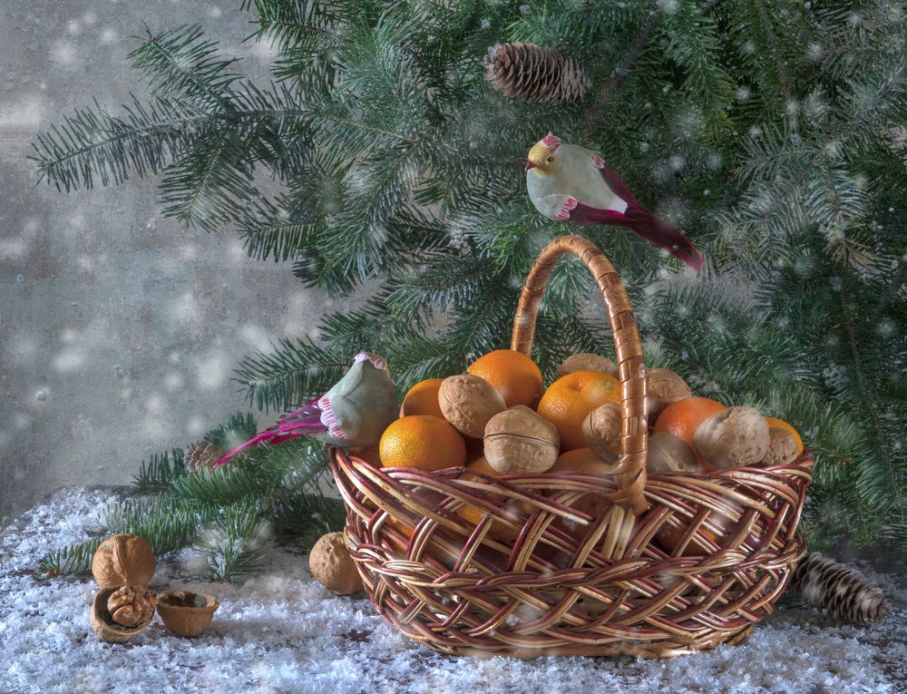 В зимнем лесу.